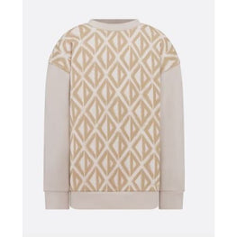 CD 다이아몬드 패턴 스웻셔츠