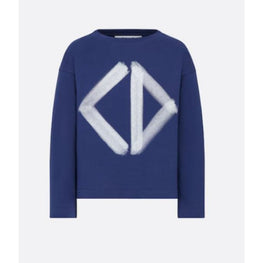 CD 드로잉 로고 티셔츠-블루