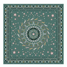 740 Scarves, stoles .../ 50551SOI139 /Silk scarf 50x50 Cypress/