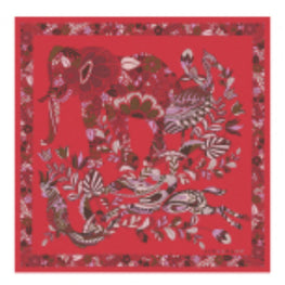 740 Scarves, stoles .../ 50561SOIP56 /Silk scarf 50x50 Red Kiss/