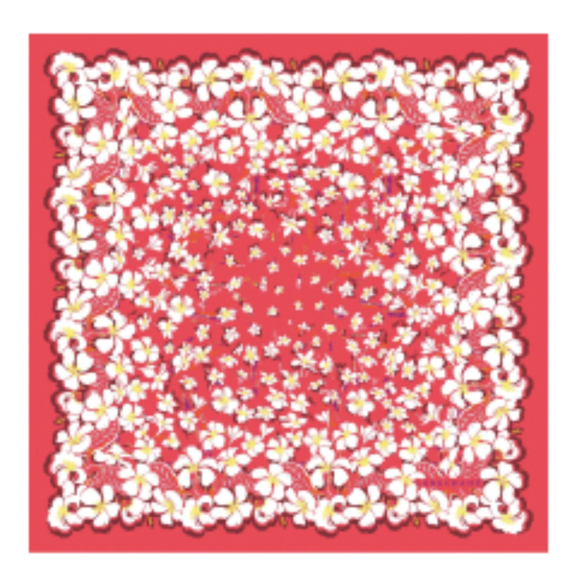 740 Scarves, stoles .../ 50631SOI218 /Silk scarf 50x50 Strawberry/