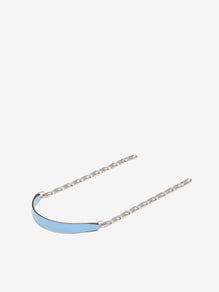 Short D Chain Strap Box Calf Azure