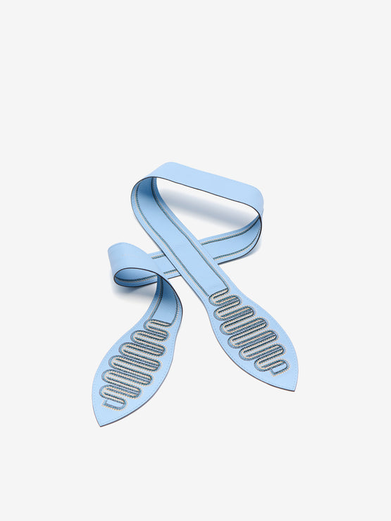 Handle Ribbon D Infinity Jumping Calf Azure