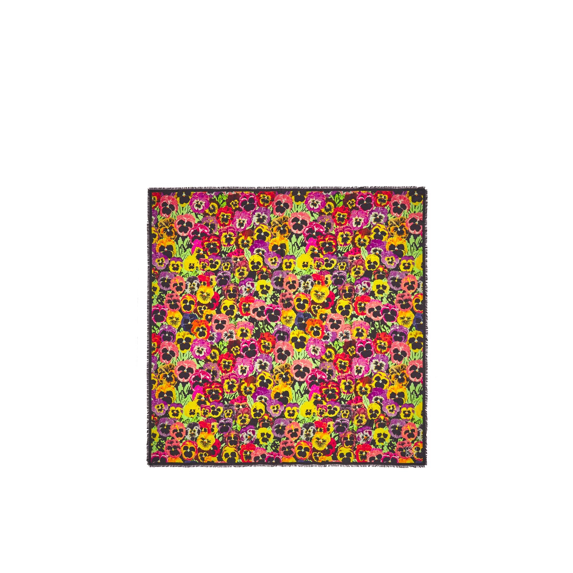 140X140 ALLOVER PANSIES SCARF