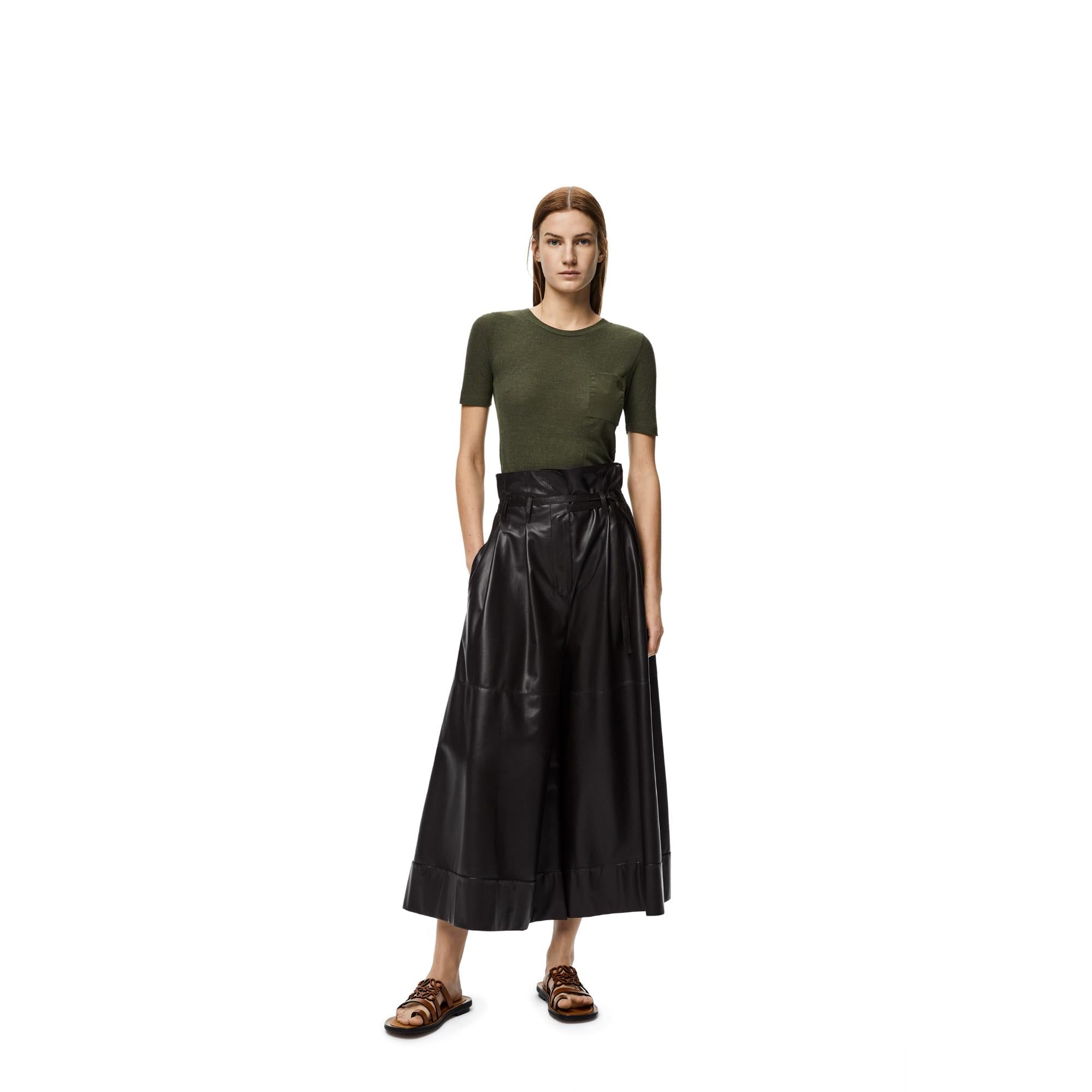 BELTED CULOTTE TROUSERS
