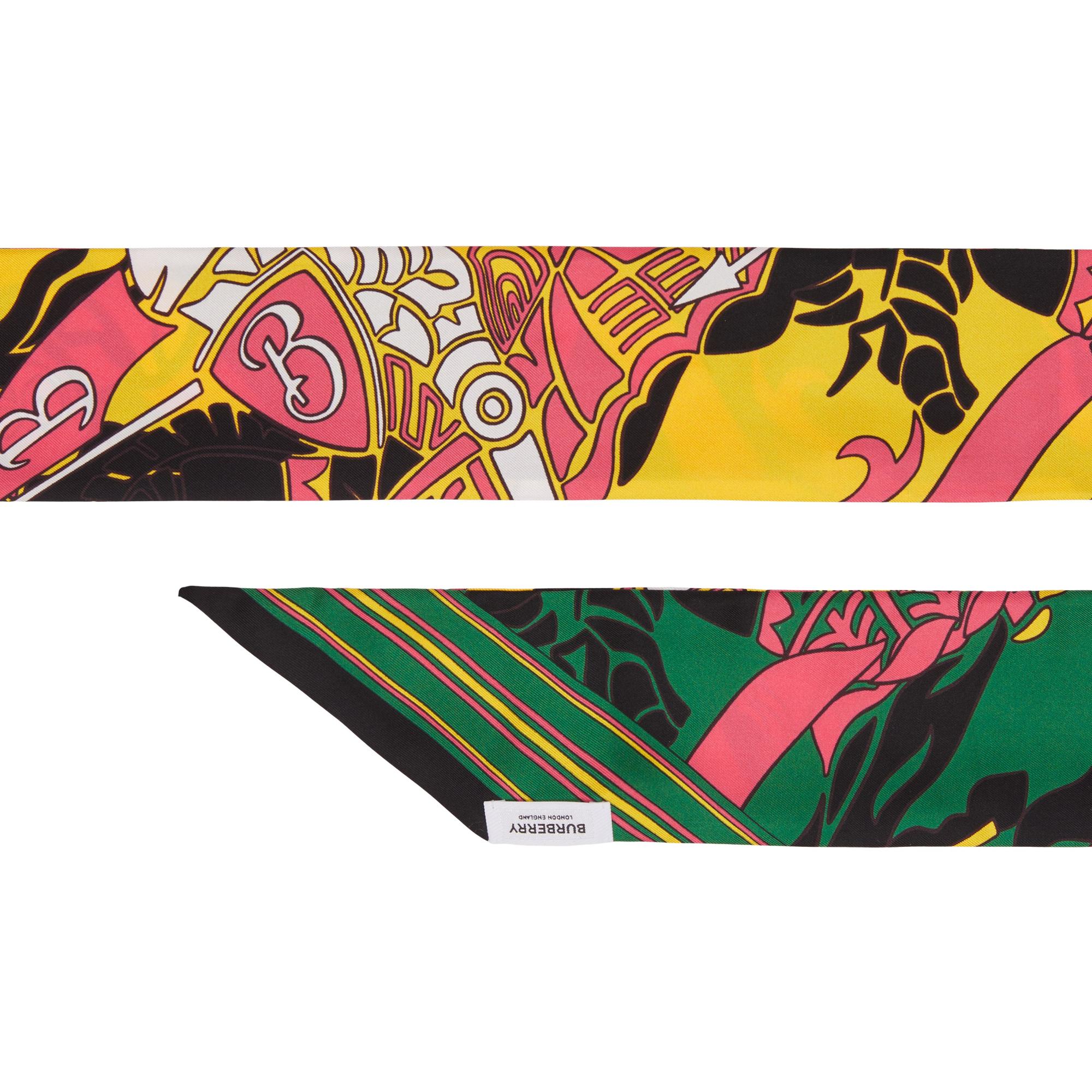 EKD 프린트 실크 스키니 스카프