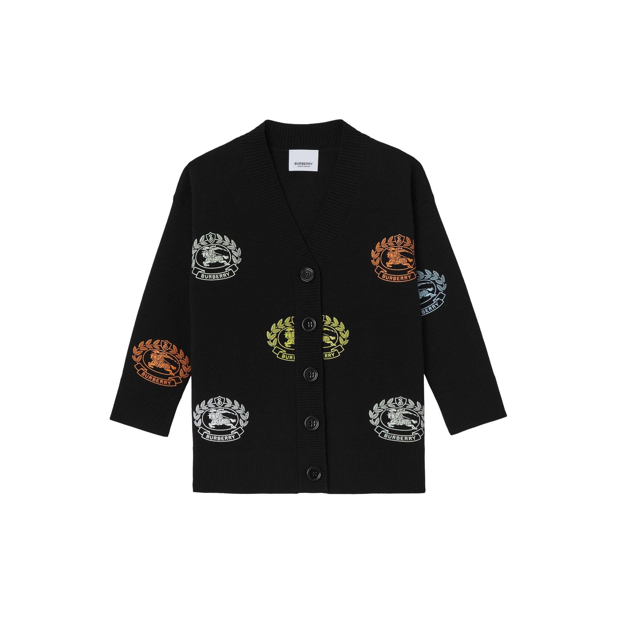 EKD 프린트 테크니컬 울 카디건