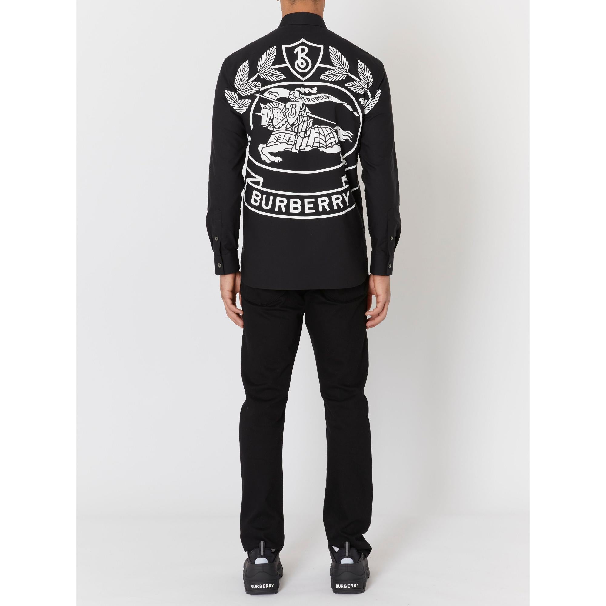 EKD 프린트 코튼 옥스퍼드 오버사이즈 셔츠